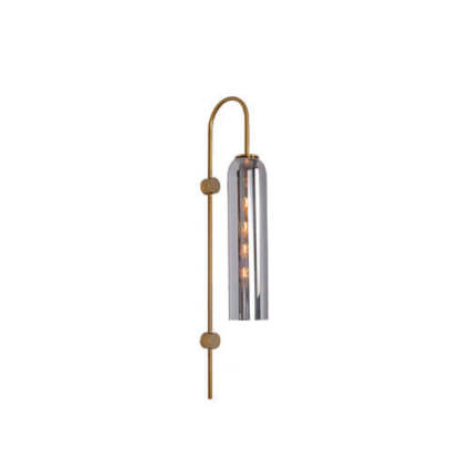 Nordic Luxury Glass Column Bent Arm Sconce