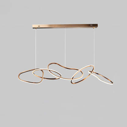 Nordic Stainless Steel Toroidal LED Chandelier