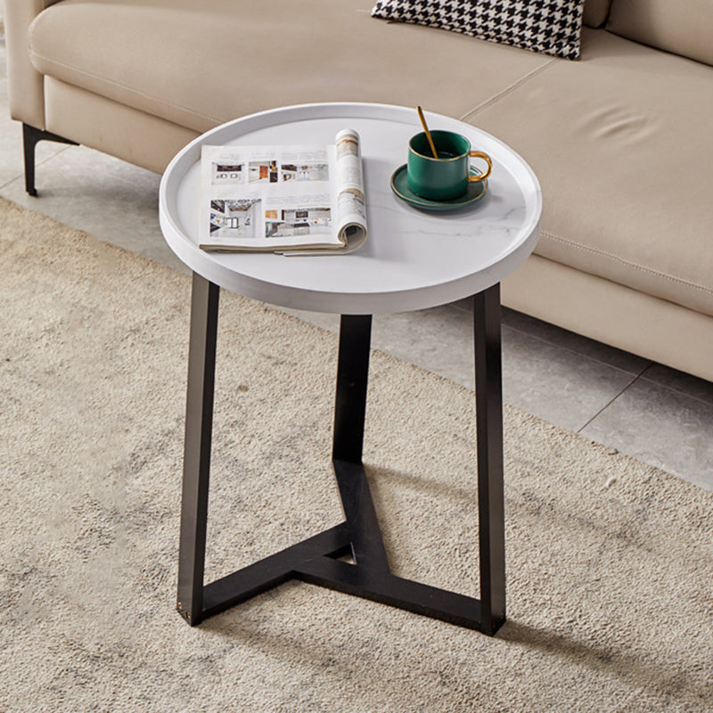 Nordic Round Iron 2-Tier Coffee Table