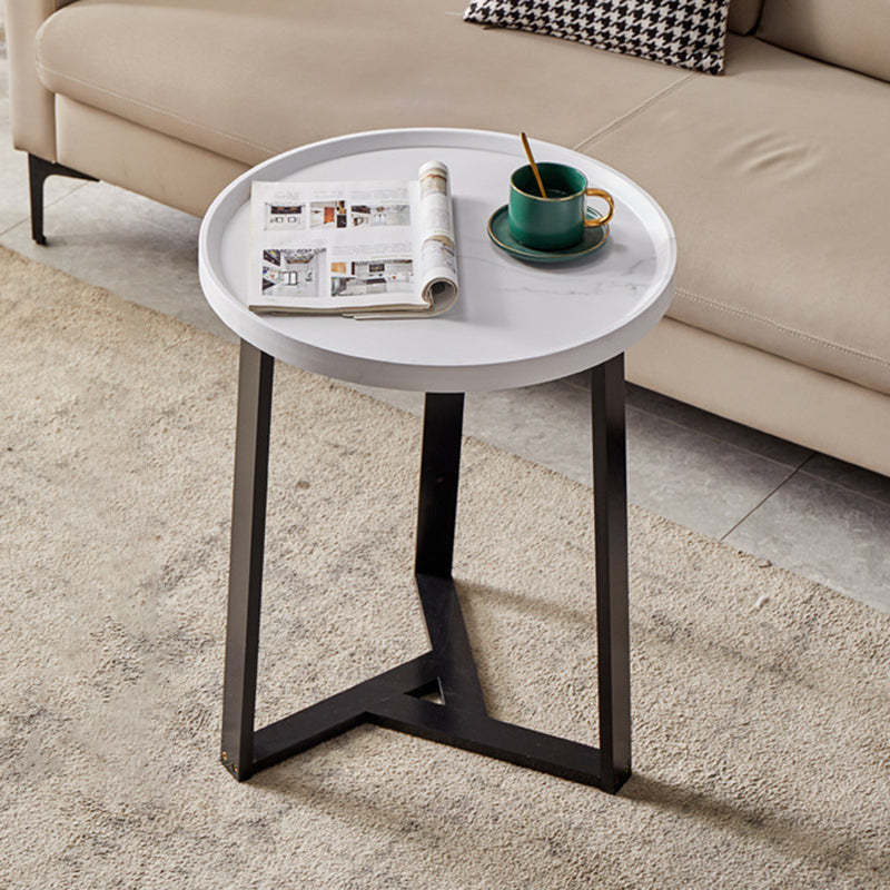 Nordic Round Iron 2-Tier Coffee Table