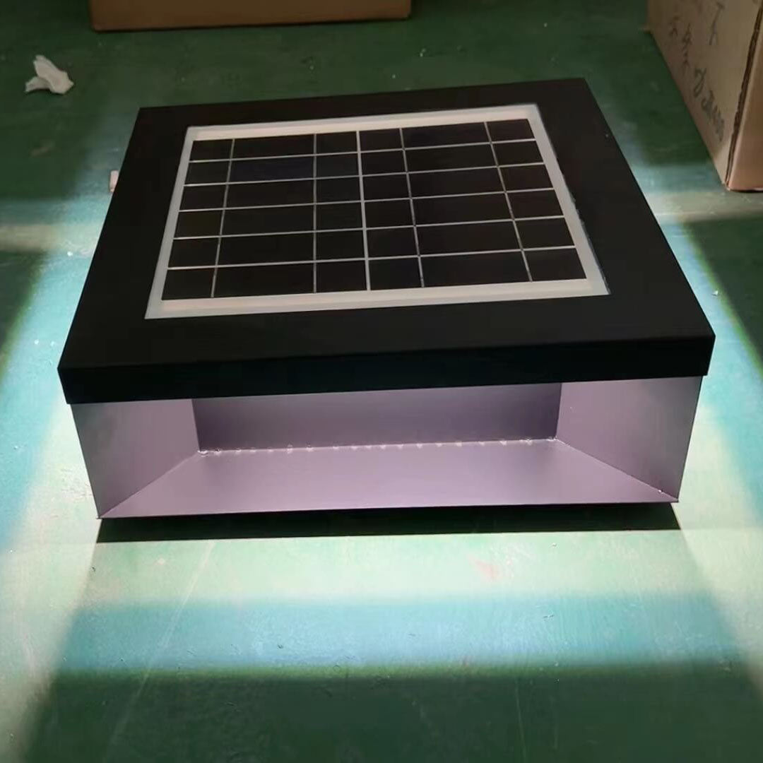 Solar Modern Glass Cuboid LED Outdoor Landscape | Lighom