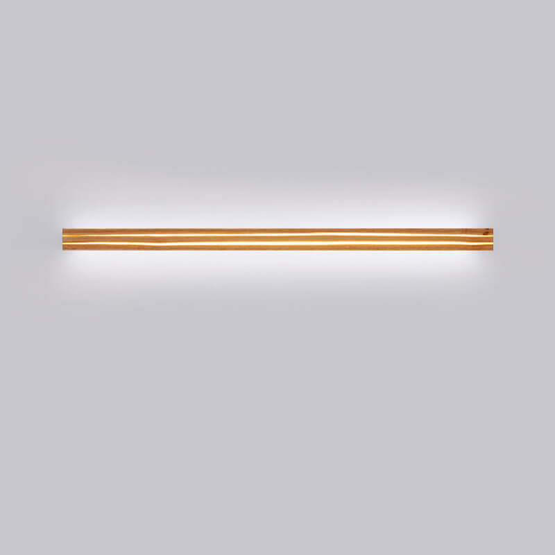 Japanese Wabi-Sabi Modern Linear Wood LED Sconce