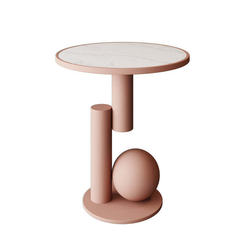 Scandinavian Cylinder Sintered Stone Side Table