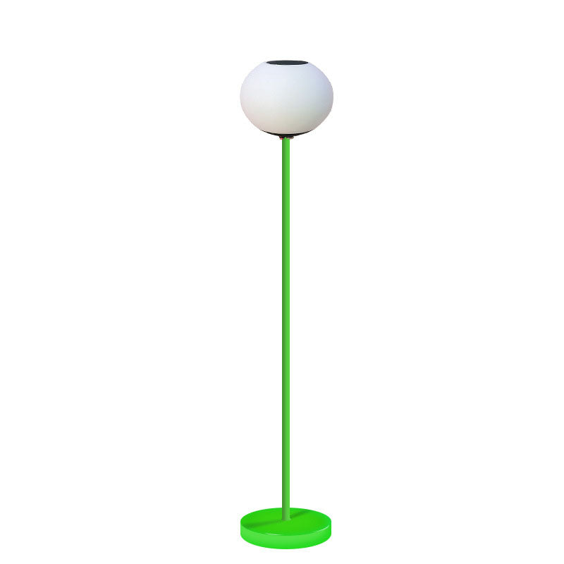Solar Wrought Iron Oval LED Outdoor Floor Lamp