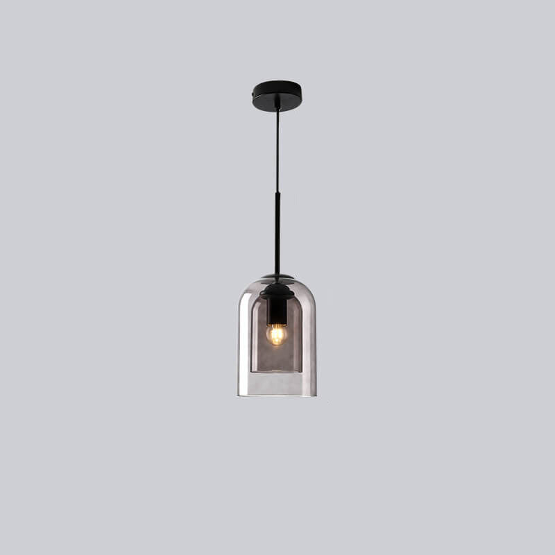 Minimalist Glass Cylinder Cup Pendant Light