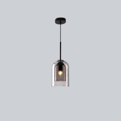 Minimalist Glass Cylinder Cup Pendant Light