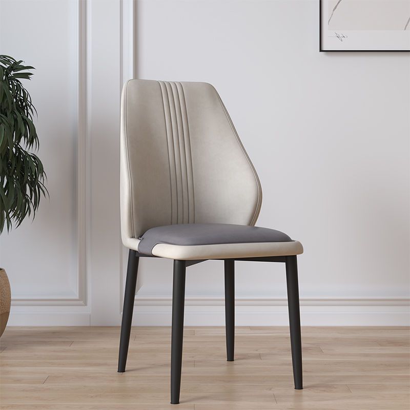 Scandinavian Fabric Steel Dining Chair