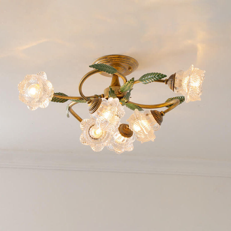 Modern Idyllic Iron Flower Branch Mount Light