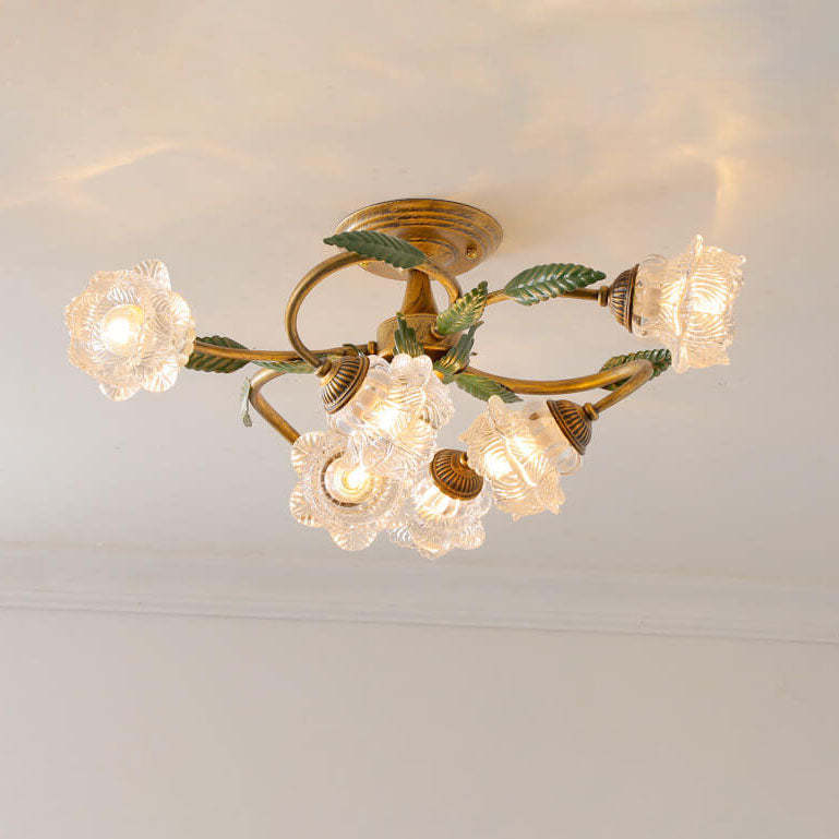 Modern Idyllic Iron Flower Branch Mount Light