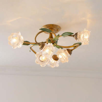 Modern Idyllic Iron Flower Branch Mount Light