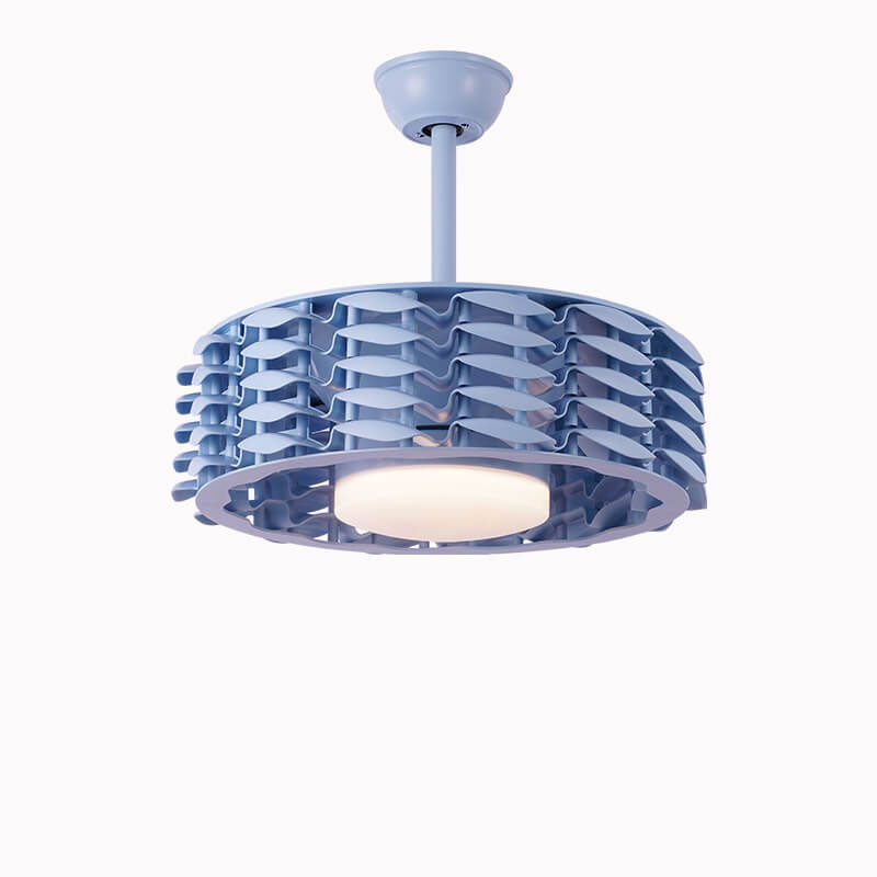 Minimalist Cylinder LED Ceiling Fan Light