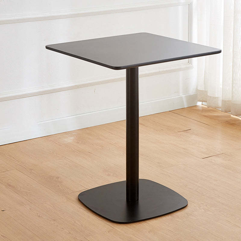 Nordic end round wood iron end & side tables, Lighom — Square / Black