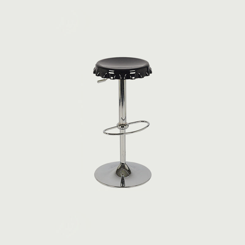 Contemporary Beer Bottle Cap Plastic Swivel Bar Stool