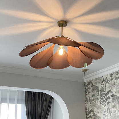 Contemporary Boho Petal Fabric Pendant Light