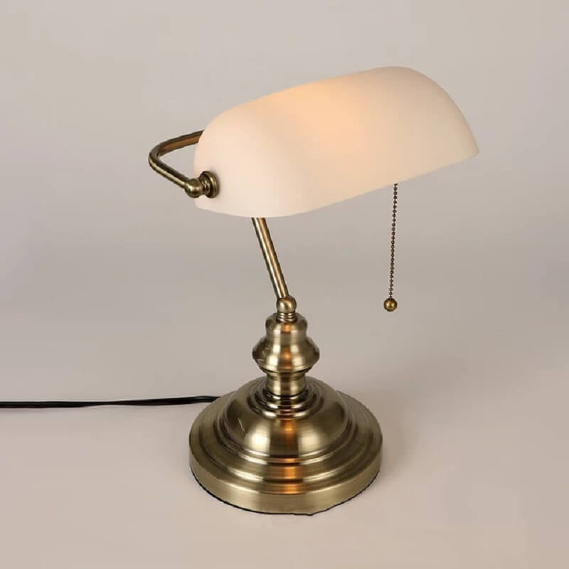 Retro Colored Glass Metal Zipper Table Lamp — White / 110V-120V For US/CA