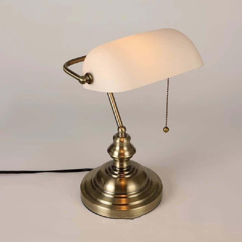 Retro Colored Glass Metal Zipper Table Lamp