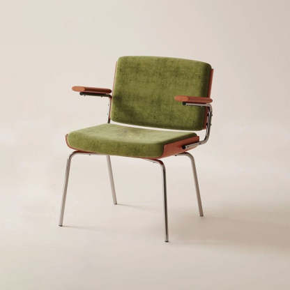 Vintage Wood Plated Iron Dining Chair