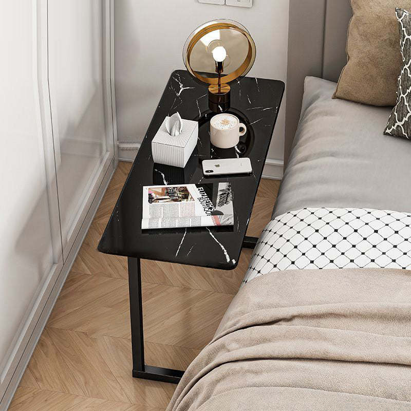 Scandinavian Stainless Steel Rectangular Side Table 4-Leg