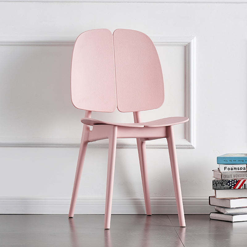 Minimalist Plastic Square-Frame Dining Chair