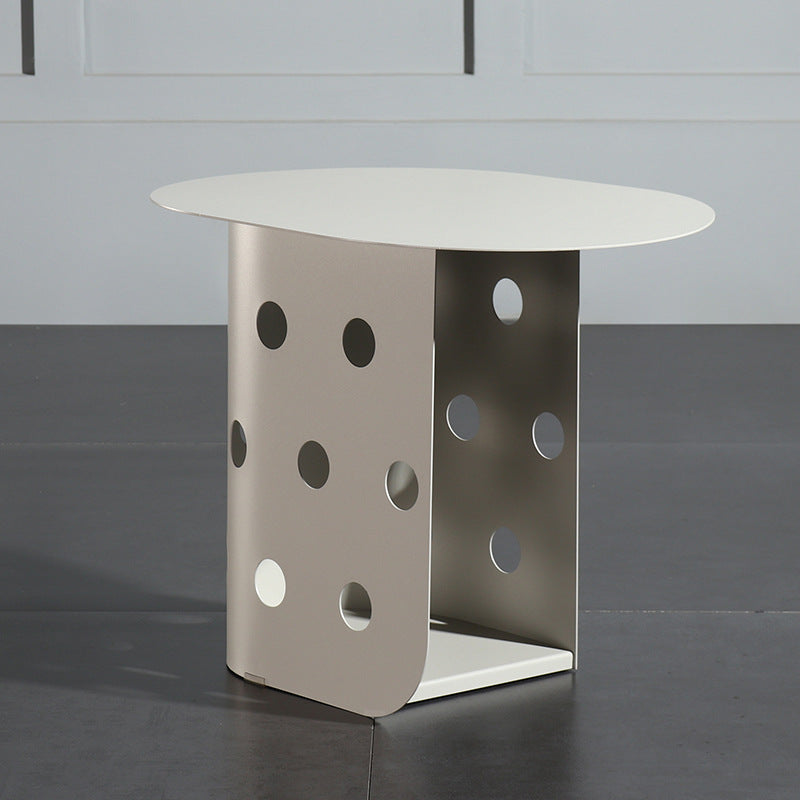 Nordic Oval Hollow Base Steel End Table