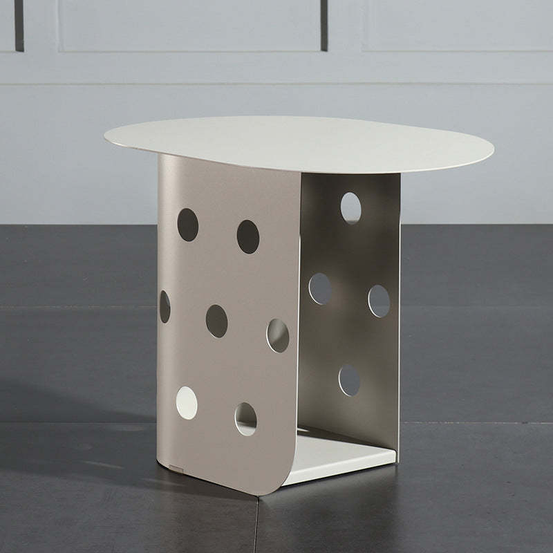Nordic Oval Hollow Base Steel End Table