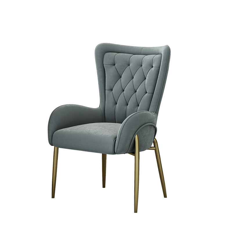 Modern Curved PU Leather Velvet Dining Chair