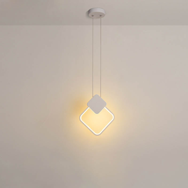 Minimalist Iron Silicone Geometric Round LED Pendant Light