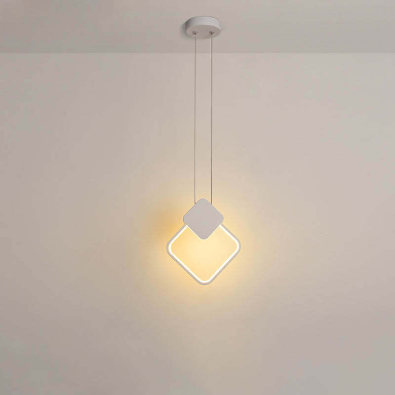 Minimalist Iron Silicone Geometric Round LED Pendant Light