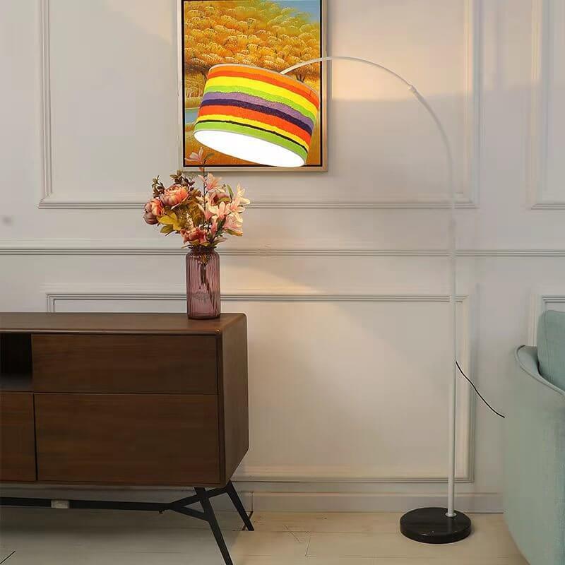 Nordic Fabric Column Fishing Rod Floor Lamp