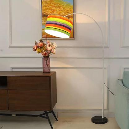 Nordic Fabric Column Fishing Rod Floor Lamp