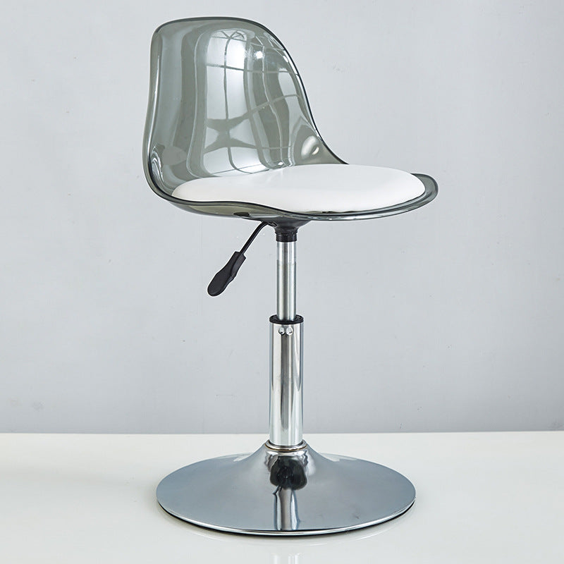 Minimalist Cylinder Base Metal PET Bar Stool