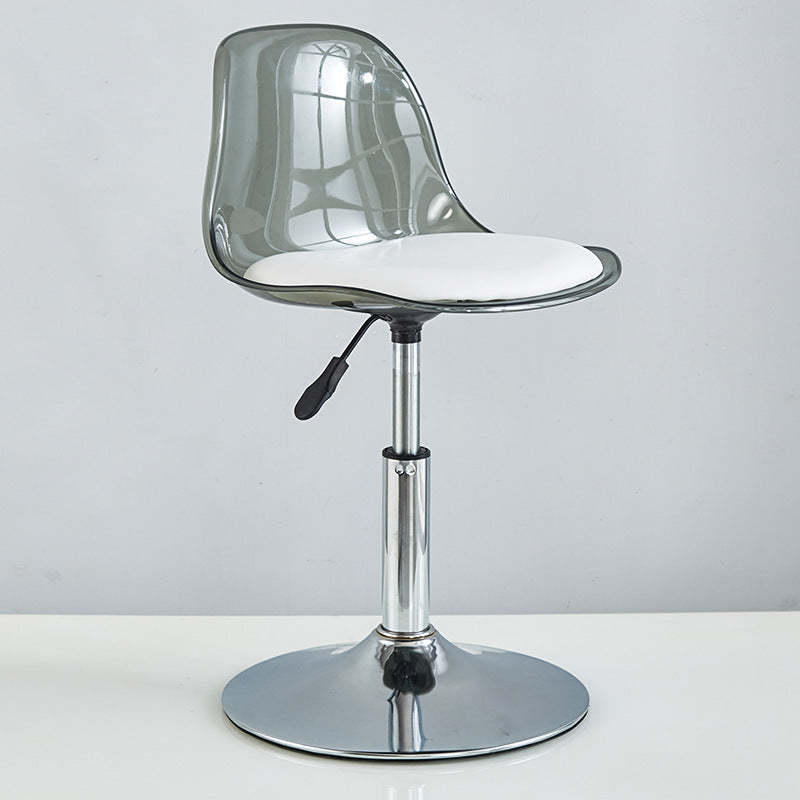 Minimalist Cylinder Base Metal PET Bar Stool
