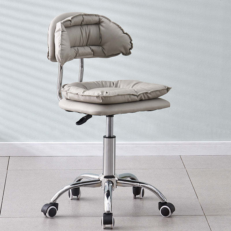 Minimalist Leather Metal Bar Stool With Backrest Adjustable
