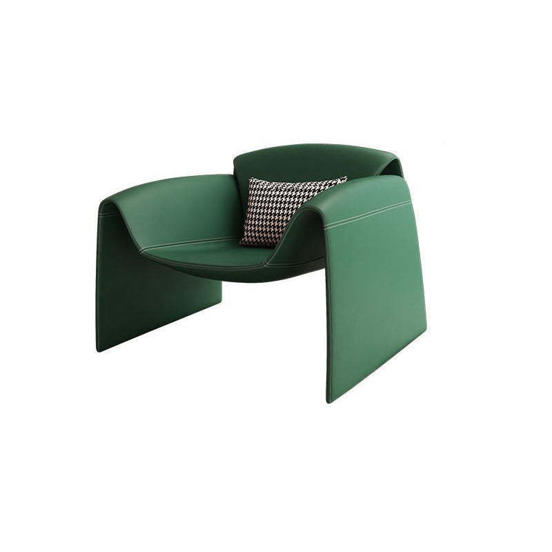 Minimalist Plywood Lambswool Accent Chair