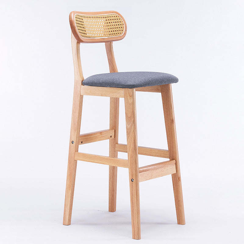 Minimalist PU Leather Open-Back Counter Stool