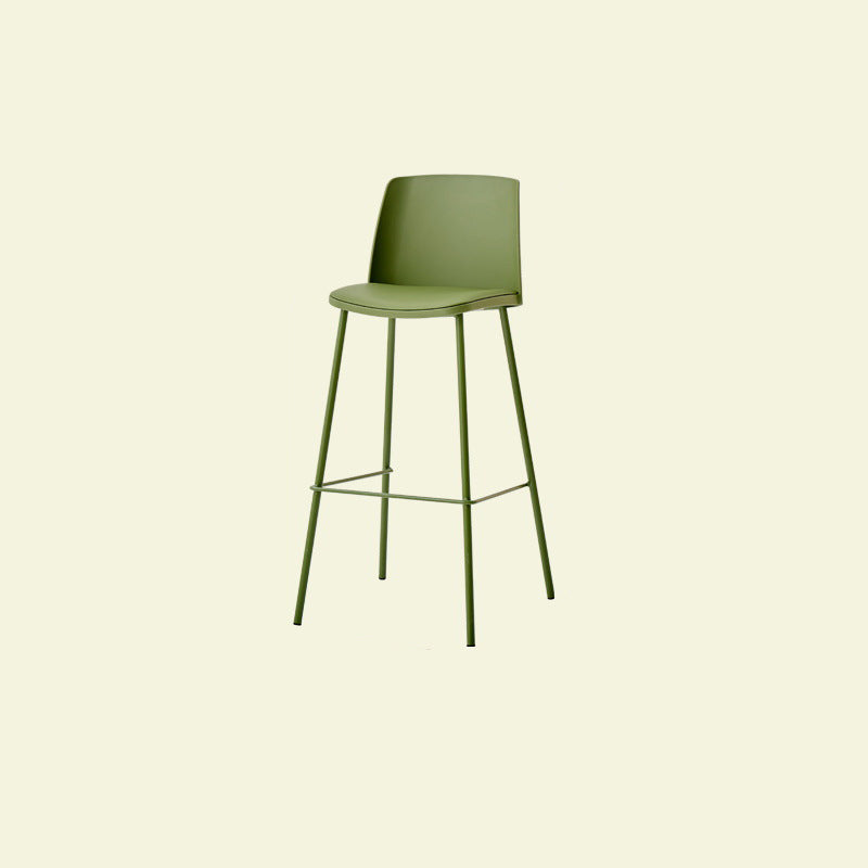 Minimalist PU Leather Metal Bar Stool