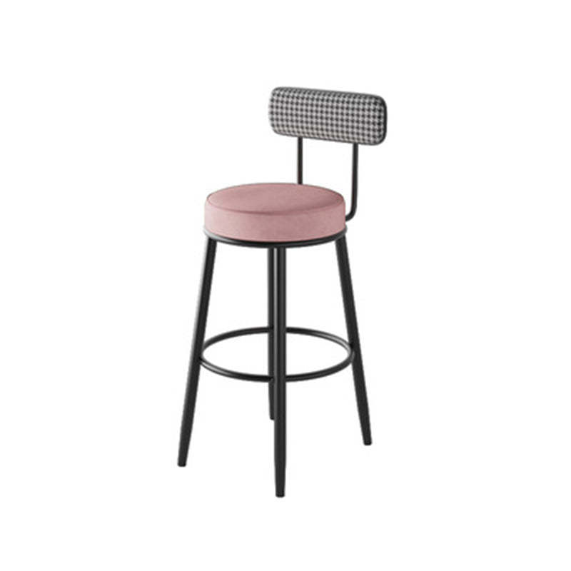 Nordic Round Upholstered Bar Stool