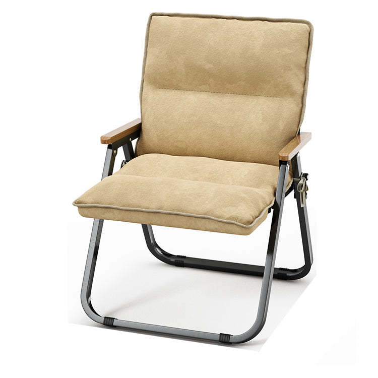 Rustic Suede Cotton Steel Foldable Chair