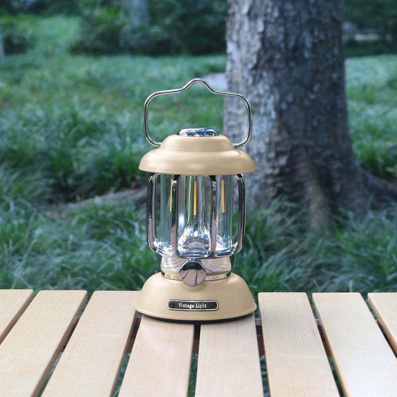 Minimalist Cylindrical Iron USB Camping Light