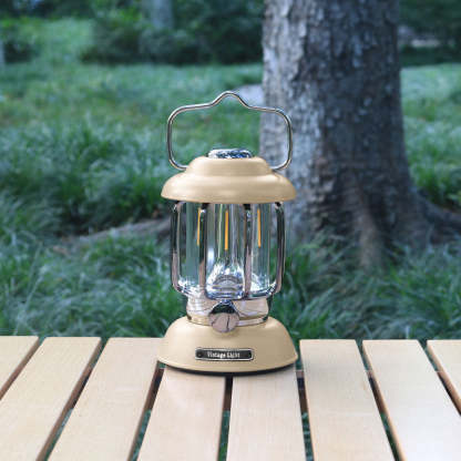 Minimalist Cylindrical Iron USB Camping Light