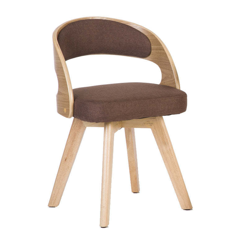 Minimalist Fabric Wood Dining Chair