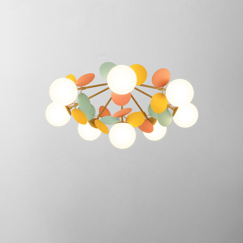 Nordic Iron Flower Branch Ceiling Light
