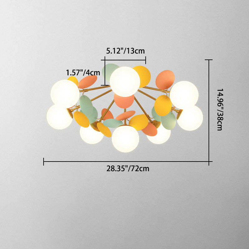 Nordic Iron Flower Branch Ceiling Light
