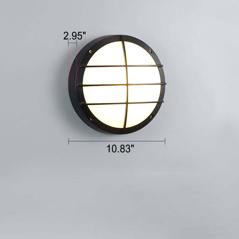 Round Outdoor Waterproof Aluminum Acrylic LED Flush Light — D / White Light (5000K) / 220V-240V For UK/AU