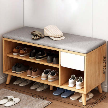 Scandinavian Wood 2-Storage Shoe Rack