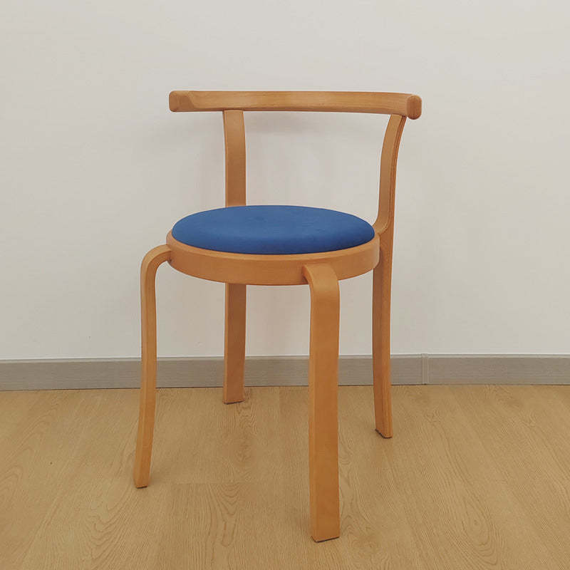 Chinese Wood Flannel Dining Chair