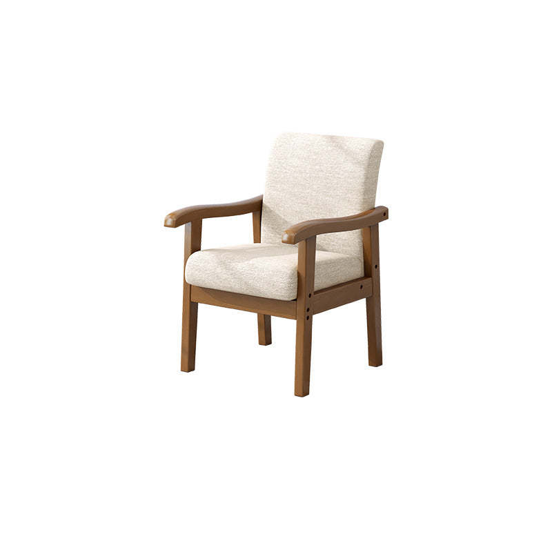 Minimalist Upholstered Fabric Wood Chair