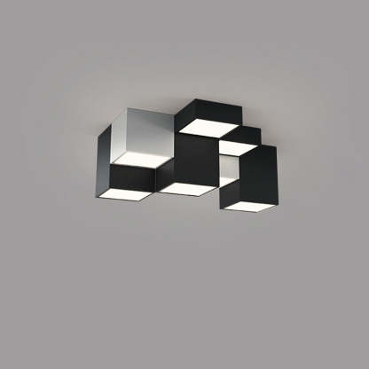 Minimalist Cube Iron Acrylic LED Flush Mount Light