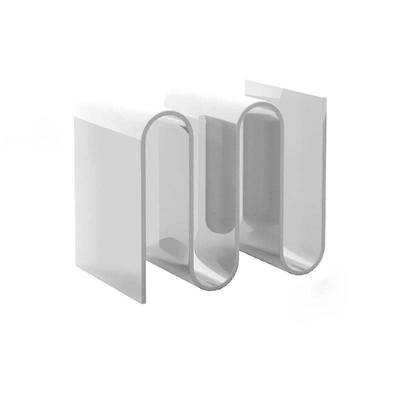 Contemporary Curved Acrylic 5-Tier End Table