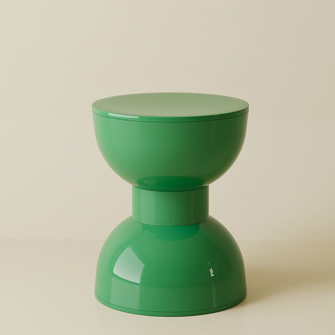 Scandinavian Macaron Hourglass Plastic Footstool